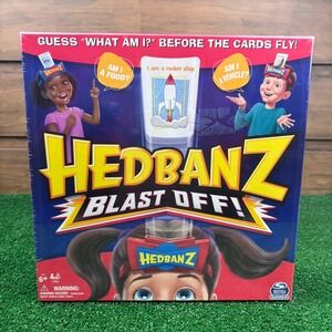 Spin Master Games Hedbanz Blast‎ Off! Headband Guessing Game 25 Bonus Cards 2021
